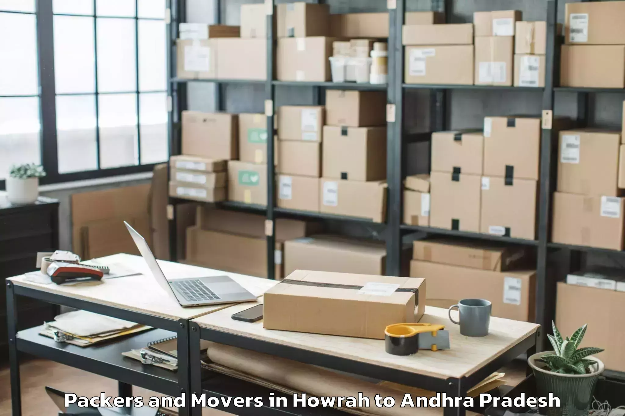 Reliable Howrah to Cheepurupalle Packers And Movers